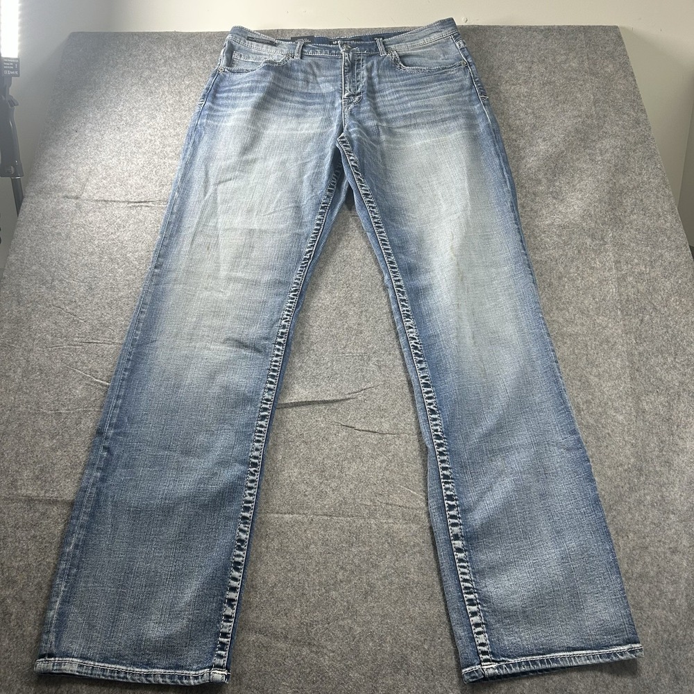 BKE Seth Jeans Mens 38x38 Blue Straight Leg Stretch Western Cowboy Denim